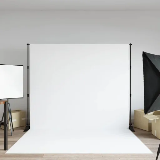 Suporte para Fundo Fotográfico 254x243 cm Aço Preto