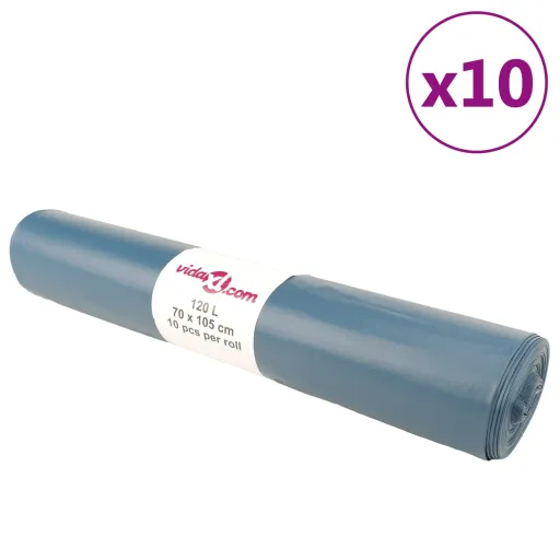 Sacos do Lixo   120 L Azul (100 pcs)