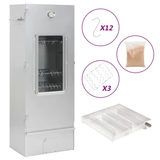 Defumador p/ Churrasqueira c/ Gerador Fumo Frio Aço Galvanizado