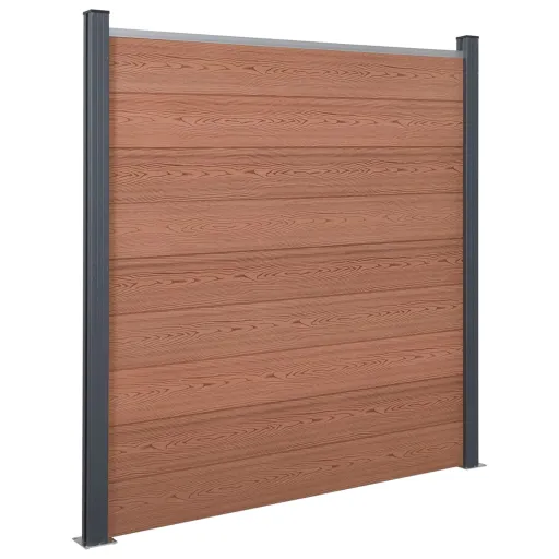 Conjunto de Painéis de Vedação 180x186 cm WPC Castanho