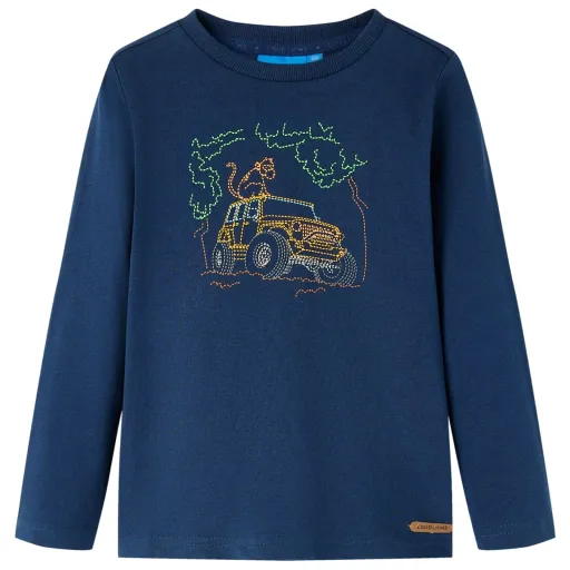 T-Shirt de Manga Comprida para Criança Azul-Marinho 128