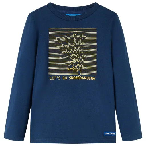 T-Shirt de Manga Comprida para Criança Azul-Marinho 116