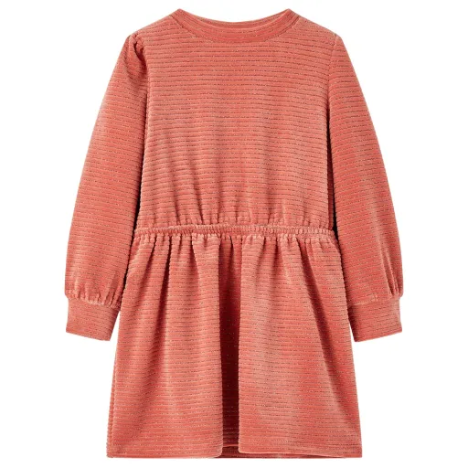Vestido de Manga Comprida p/ Criança Rosa-Médio 92