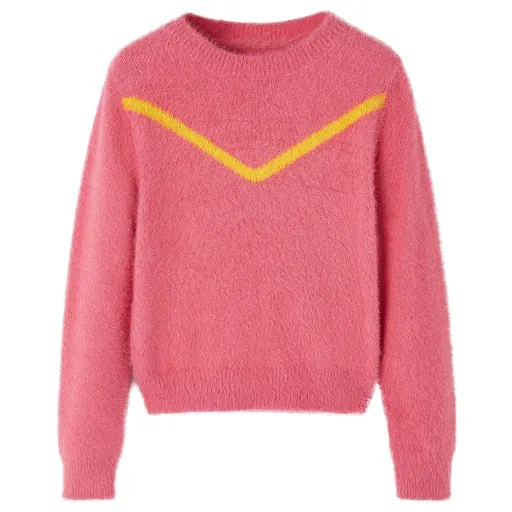 Camisola de Malha para Criança Rosa-Velho 140