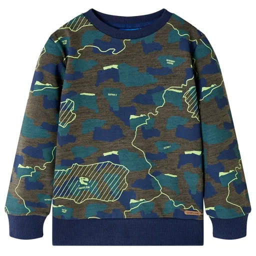 Sweatshirt para Criança Caqui-Escuro Mesclado 128