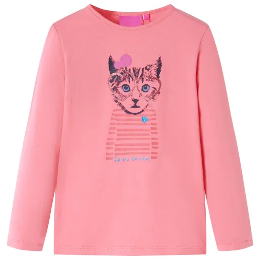 T-Shirt de Manga Comprida para Criança Rosa 116