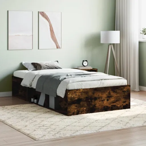 Estrutura de Cama 90x200 cm Carvalho Fumado