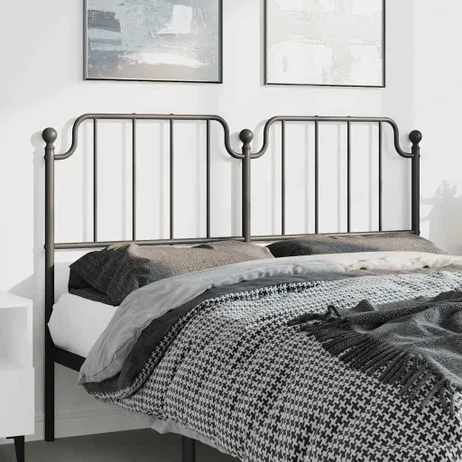 Cabeceira de Substituição 150 cm Metal Preto