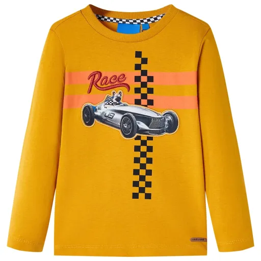T-Shirt de Manga Comprida para Criança Cor Ocre 116