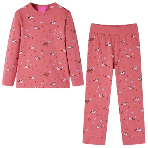 Pijama de Manga Comprida para Criança Rosa-Velho 116