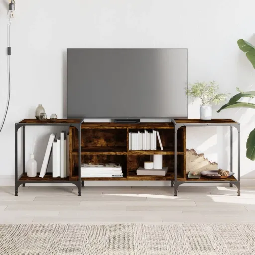 Móvel de TV 153x37x50 cm Derivados de Madeira Carvalho Fumado