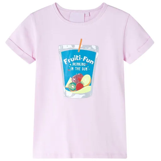 T-Shirt de Criança Rosa-Suave 140