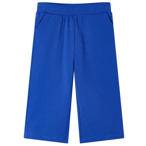 Calças de Criança com Pernas Largas Azul-Cobalto 140