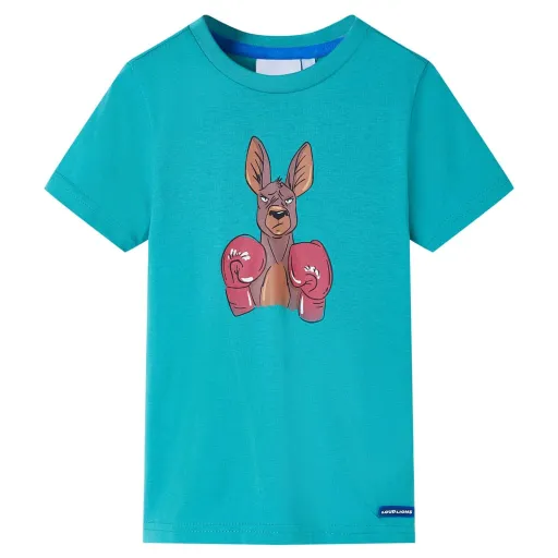 T-Shirt Infantil com Mangas Curtas Menta-Escuro 140