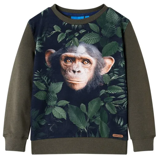 Sweatshirt para Criança Cor Caqui 140