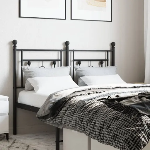 Cabeceira de Substituição 120 cm Metal Preto