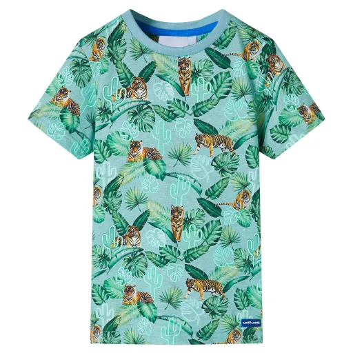 T-Shirt para Criança Verde-Claro Mesclado 128