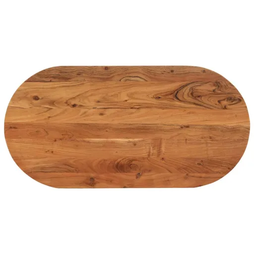 Tampo de Mesa Oval 100x50x2,5 cm Madeira de Acácia Maciça