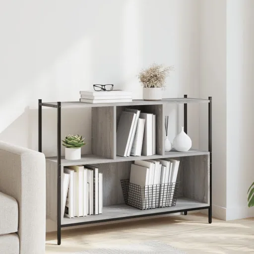 Estante 102x28x77,5 cm Derivados de Madeira Cinzento Sonoma