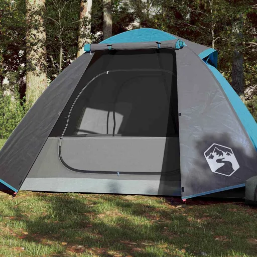 Tenda de Campismo Cúpula para 2 Pessoas Impermeável Azul
