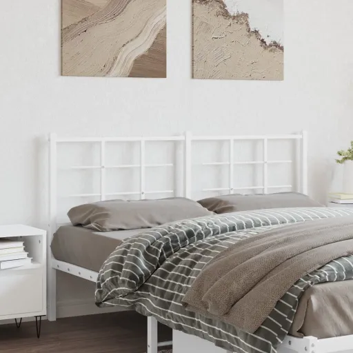 Cabeceira de Substituição 150 cm Metal Branco