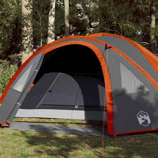 Tenda de Campismo Cúpula p/ 4 Pessoas Impermeável Laranja