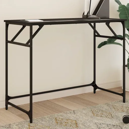 Secretária 100x45x76cm Derivados Madeira/Aço Revestido pó Preto