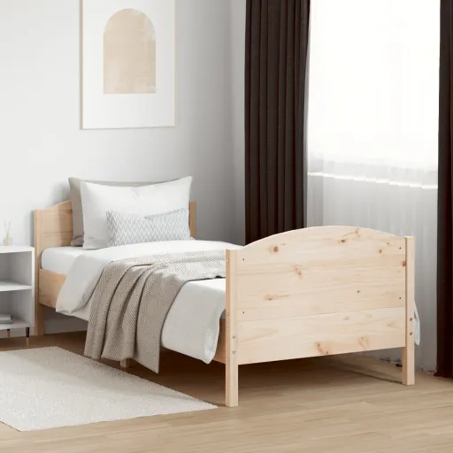 Cama Sem Colchão 100x200 cm Madeira de Pinho Maciça