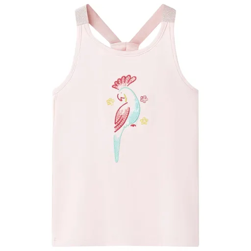 T-Shirt de Alças para Criança Rosa Suave 104