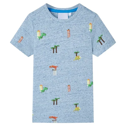 T-Shirt para Criança Azul Mesclado 104
