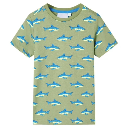 T-Shirt de Criança Cor Caqui-Claro 140