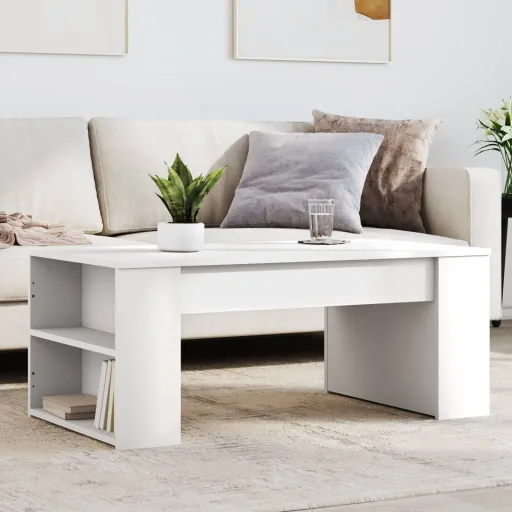 Mesa de Centro 102x55x42 cm Derivados de Madeira Branco