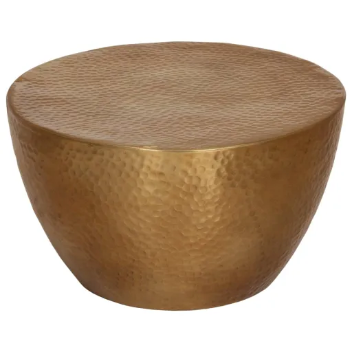 Mesa de Centro em Alumínio Martelado Ø 50x30 cm Bronze
