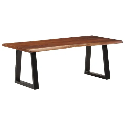 Mesa de Centro 110x55x40 cm Acácia Maciça Castanho-Mel