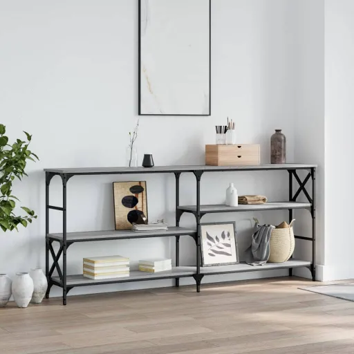Mesa Consola 180x29x76,5 cm Derivados Madeira Cinzento Sonoma