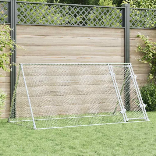 Galinheiro 200x105x91 cm Aço Galvanizado Prateado