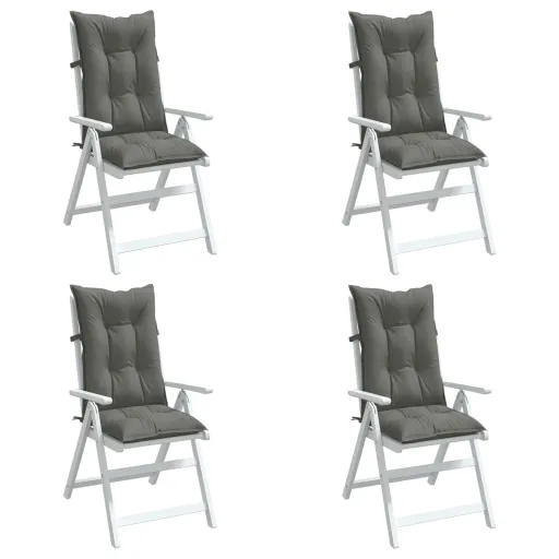Almofadões para Cadeiras Altas   Mesclado Tecido (4 pcs)