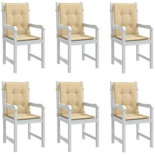 Almofadões Lombares p/ Cadeiras   100x50x4cm Mesclado Tecido (6 pcs)