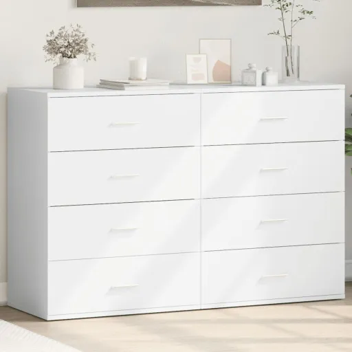 Aparadores   60x39x80 cm Derivados de Madeira Branco (2 pcs)