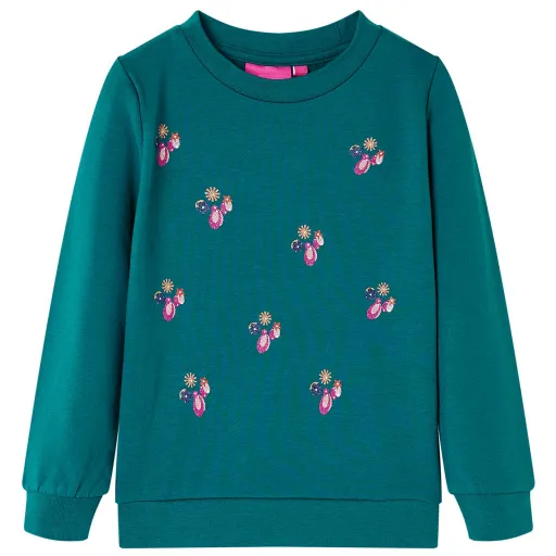 Sweatshirt para Criança Verde-Escuro 128