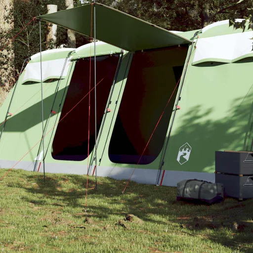 Tenda Familiar Túnel para 8 Pessoas Impermeável Verde