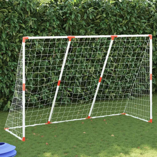 Baliza Futebol Infantil c/ Bolas 2 em 1 184x64x124 Branco