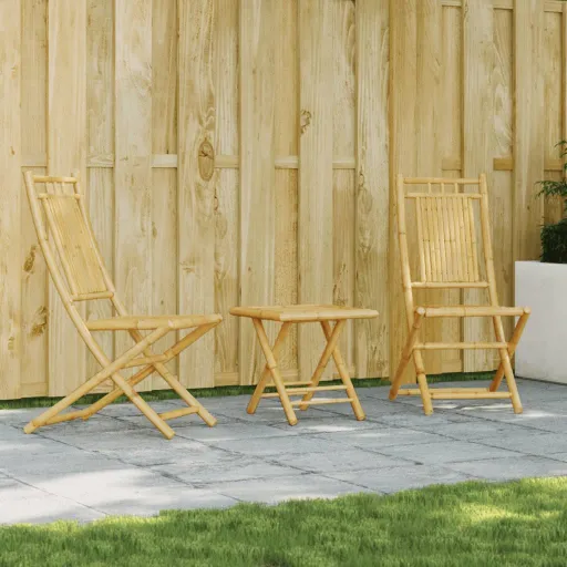 Conjunto de Bistrô em Bambu (3 pcs)