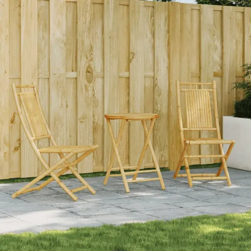 Conjunto de Bistrô em Bambu (3 pcs)