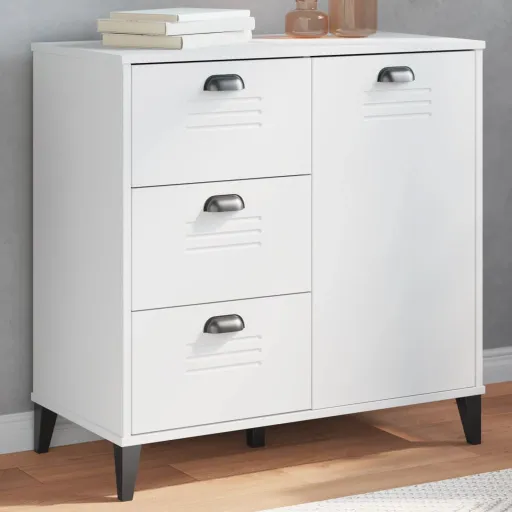 Aparador VIKEN 80x40x80 cm Derivados de Madeira Branco