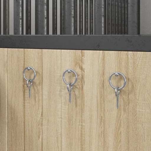 Anéis de Engate com Parafusos de Olhal   Aço Prateado (3 pcs)