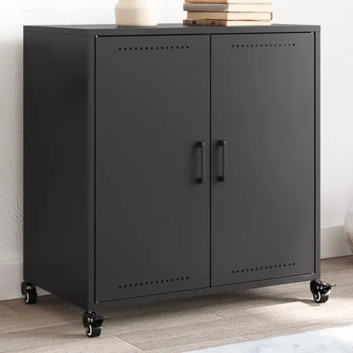 Aparador 68x39x72 cm Aço Preto