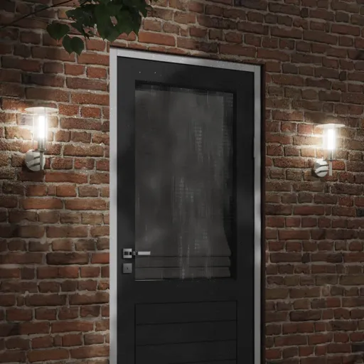 Candeeiro de Parede para Exterior Aço Inoxidável Prateado