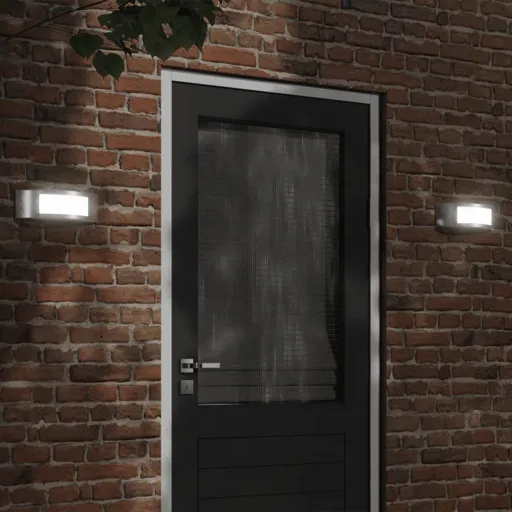 Candeeiros de Parede p/ Exterior   Aço Inoxidável Prateado (2 pcs)