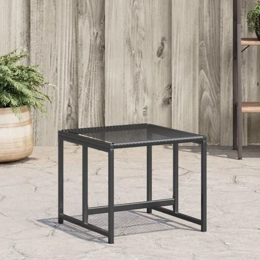 Bancos de Jardim   Vime PE Preto (4 pcs)